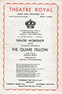 Playbill for 'The Quare Fellow'